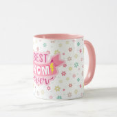 Mug Meilleure maman jamais mère cadeau Flora (Devant droit)