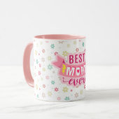Mug Meilleure maman jamais mère cadeau Flora (Devant gauche)