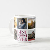 Mug Meilleure maman jamais mère photo Collage rose mig (Devant gauche)