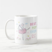 Mug Meilleure Maman Jamais Mignonne Fille Danser Fleur (Gauche)