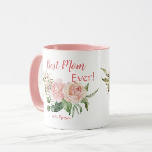 Mug Meilleure maman jamais mignonne mère jour personna (Devant gauche)