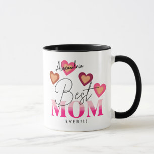 Mug Meilleure Maman Jamais, Modèle photo Lovely Hearts
