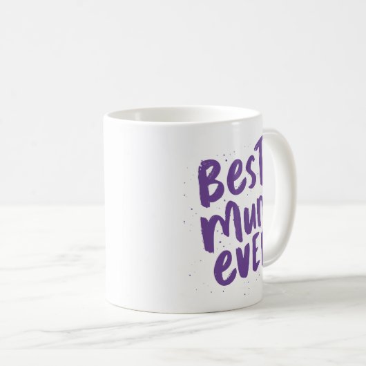 Mug Meilleure maman jamais moderne jour de mère violet (Devant droit)