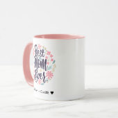 Mug Meilleure maman Jamais Moderne Maman Enfants Noms  (Devant gauche)