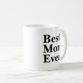 Mug Meilleure maman jamais moderne typographie noire (Devant droit)
