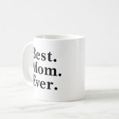Mug Meilleure maman jamais moderne typographie noire (Devant gauche)
