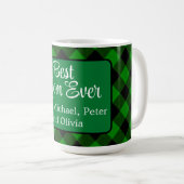 Mug Meilleure maman jamais Noël classique vert Plaid H (Devant droit)