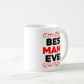 Mug Meilleure maman jamais, noir et rouge (Devant droit)