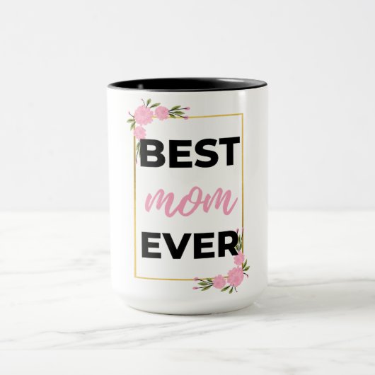 Mug Meilleure maman jamais noire (Centre)