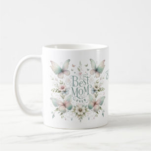 Mug Meilleure Maman Jamais Pastel Floral Personnalisé