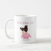 Mug Meilleure Maman Jamais Personnalisée Rose Blanc (Gauche)