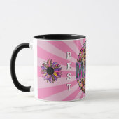 Mug Meilleure maman jamais Personnaliser Floral (Gauche)