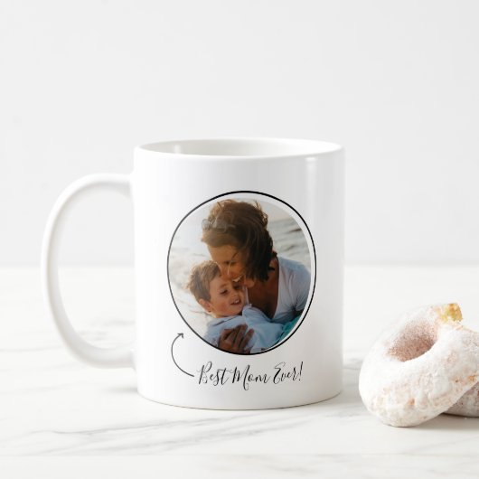 Mug Meilleure maman jamais - Photo Fête des mères (Avec donut)