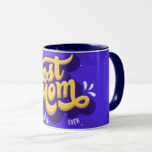 Mug Meilleure maman Jamais Purple Café Dessiné À La Ma (Devant droit)