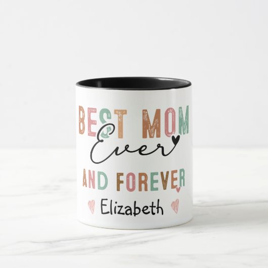 Mug Meilleure maman jamais rétro Script Super fête des (Centre)