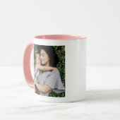 Mug Meilleure Maman Jamais Rose Coeur Script mignon Me (Devant gauche)