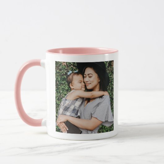Mug Meilleure Maman Jamais Rose Coeur Script mignon Me (Gauche)