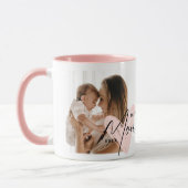 Mug Meilleure Maman Jamais Rose Coeur Script mignon Me (Gauche)