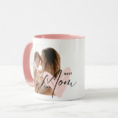 Mug Meilleure Maman Jamais Rose Coeur Script mignon Me (Devant gauche)