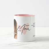 Mug Meilleure Maman Jamais Rose Coeur Script mignon Me (Centre)
