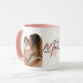 Mug Meilleure Maman Jamais Rose Coeur Script mignon Me (Devant gauche)