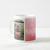 Mug Meilleure maman jamais rose Fhuile Personnalisé Mu (Devant gauche)