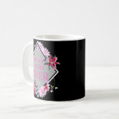 Mug Meilleure maman jamais rose texte avec des fleurs (Devant gauche)