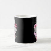 Mug Meilleure maman jamais rose texte avec des fleurs (Centre)