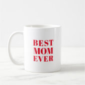Mug Meilleure maman Jamais rouge typographie moderne m (Gauche)