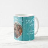 Mug Meilleure maman jamais Russe Turquoise Tournesol p (Devant droit)