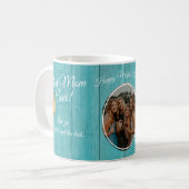 Mug Meilleure maman jamais Russe Turquoise Tournesol p (Devant gauche)