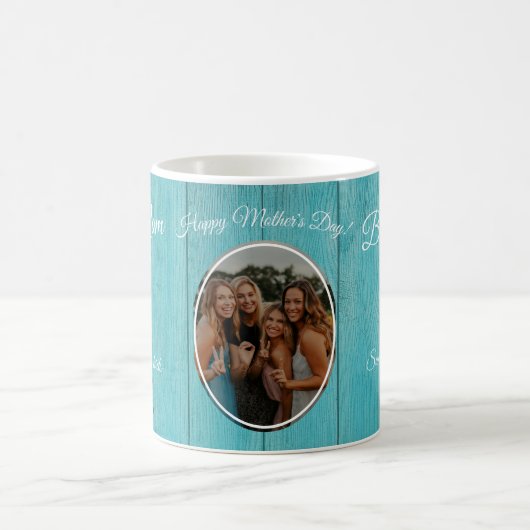 Mug Meilleure maman jamais Russe Turquoise Tournesol p (Centre)