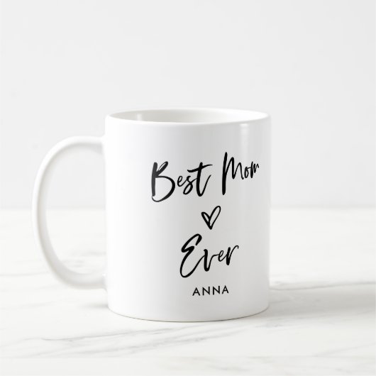 Mug Meilleure maman jamais | Script Décontracté simple (Gauche)