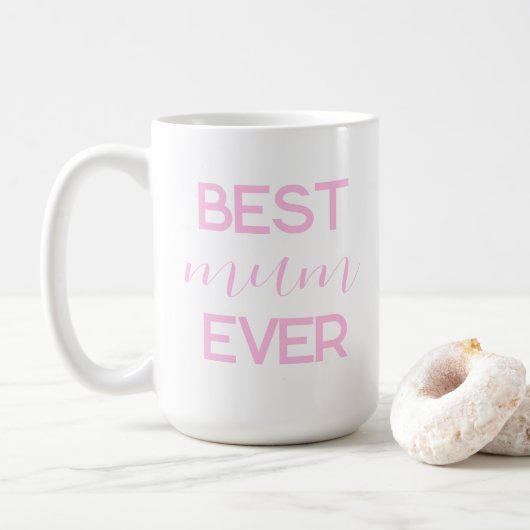 Mug Meilleure maman Jamais Script moderne Mère's Day C (Avec donut)