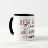 Mug Meilleure Maman Jamais Script Rétro Maman Groovy (Devant gauche)