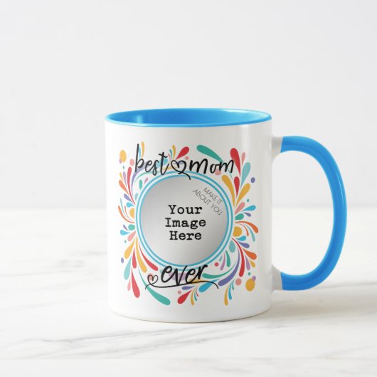 Mug Meilleure maman jamais Script Typographie Coeur (Droite)