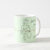 Mug Meilleure maman Jamais tendance Une ligne Coeur de (Devant droit)