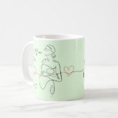 Mug Meilleure maman Jamais tendance Une ligne Coeur de (Devant gauche)