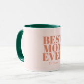 Mug Meilleure maman jamais typographie Customisée (Devant gauche)