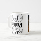 Mug Meilleure maman jamais typographie et photo person (Devant gauche)