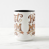 Mug Meilleure maman jamais typographie rustique avec c (Centre)