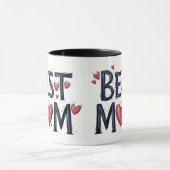 Mug Meilleure maman jamais typographie rustique avec c (Centre)