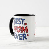 Mug Meilleure maman jamais typographie rustique avec c (Devant gauche)