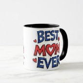 Mug Meilleure maman jamais typographie rustique avec c (Devant droit)