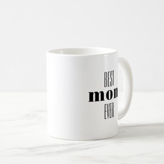 Mug Meilleure maman jamais typographique Musique (Devant droit)