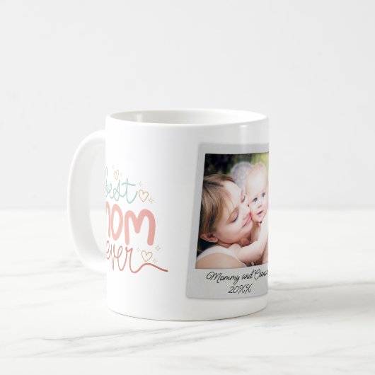 Mug Meilleure maman jamais un polaroïde photo texte ma (Devant gauche)