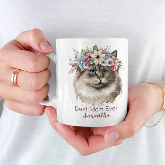Mug Meilleure Maman Jamais Whimsical Floral Watercolor