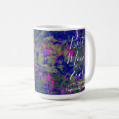 Mug Meilleure maman Jardin bleu violet Jardin Floral (Devant droit)