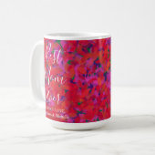 Mug Meilleure Maman Jardin Rouge Floral (Devant gauche)