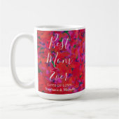 Mug Meilleure Maman Jardin Rouge Floral (Gauche)